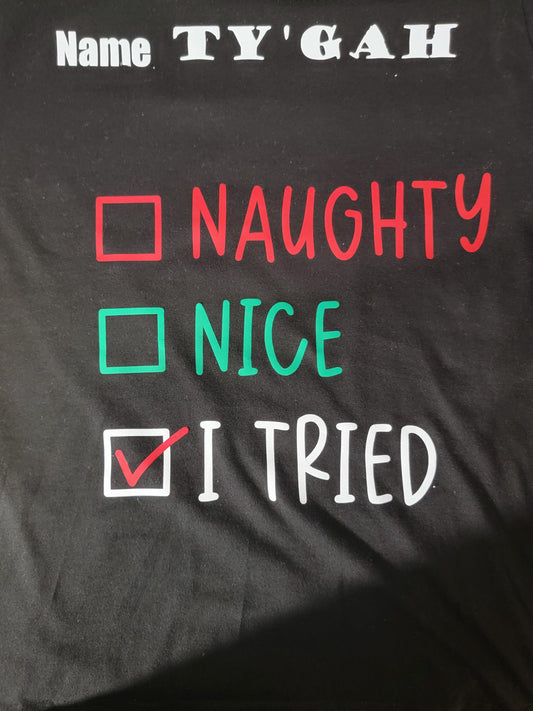 Short Sleeve Naughty/Nice T-Shirt